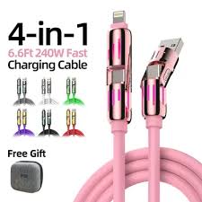 كابل شحن USB متعدد 4 في 1